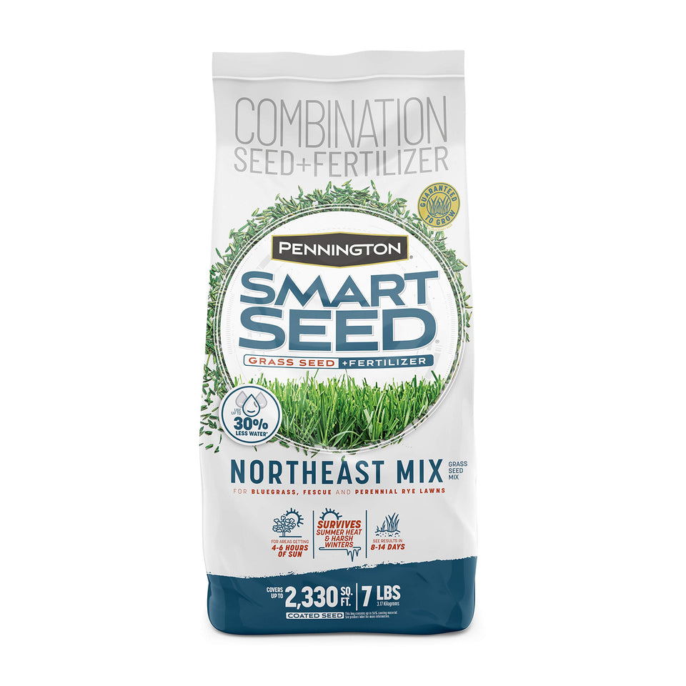 Pennington Smart Seed Northeast Grass Mix bag ready for planting to establish a lush lawn
