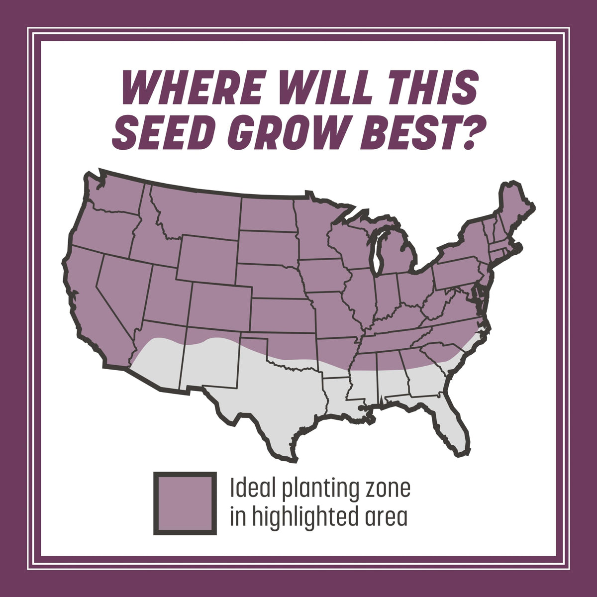 Coverage chart indicating up to 750 sq ft overseeding with Rebels seed