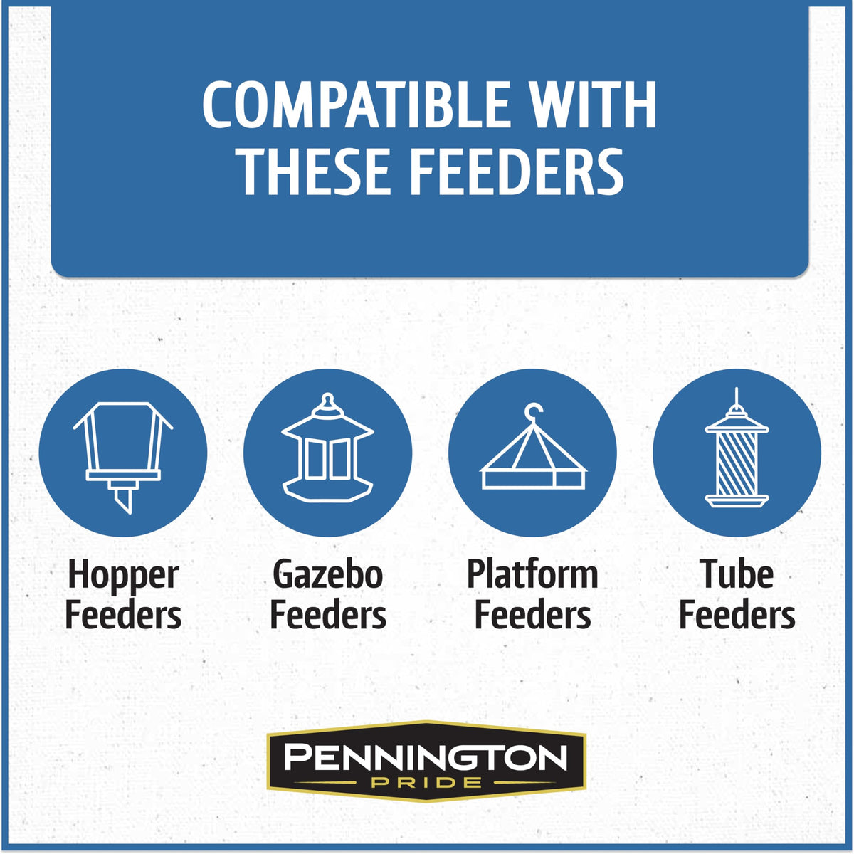 Pennington wild bird seed bucket refill-ease for easy refills and storage.