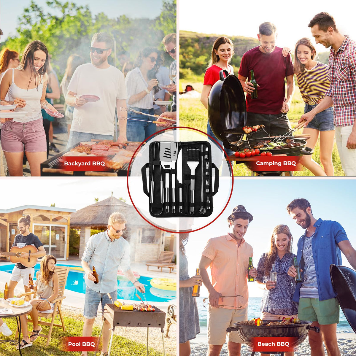 Penobon 4-in-1 spatula shown for versatile grilling.