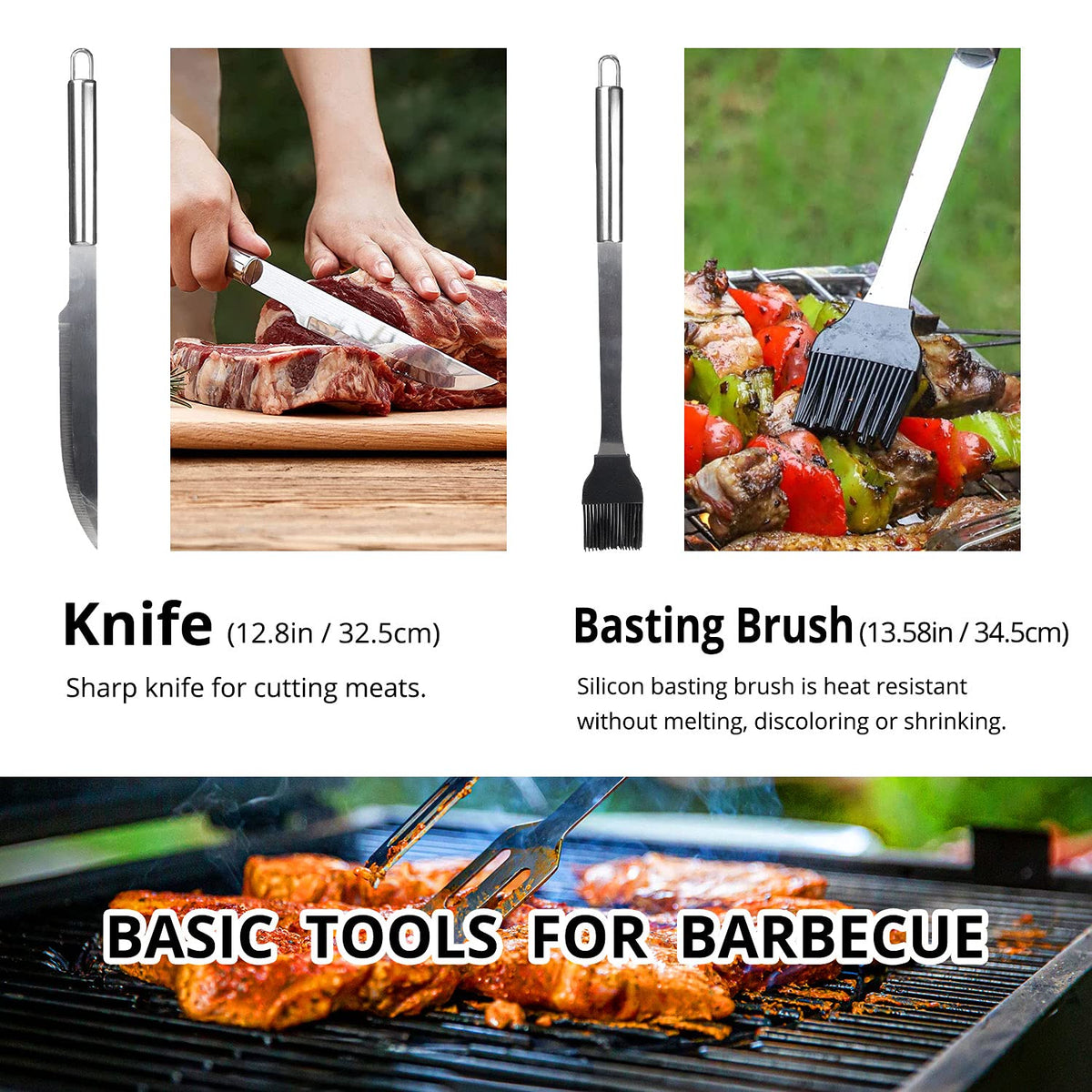 Penobon skewers promote even spacing for flavorful results.
