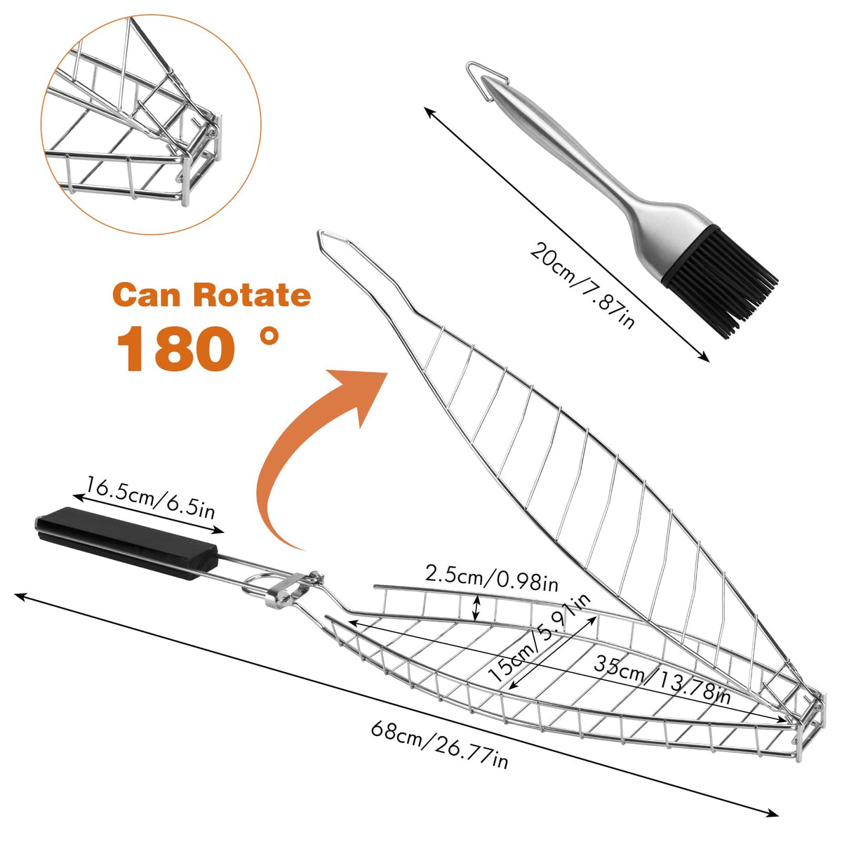 Penobon heavy-duty stainless steel basket built for durable outdoor grilling
