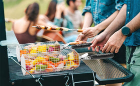 Penobon grill basket versatile for fries, wings, or seafood with crispy results.