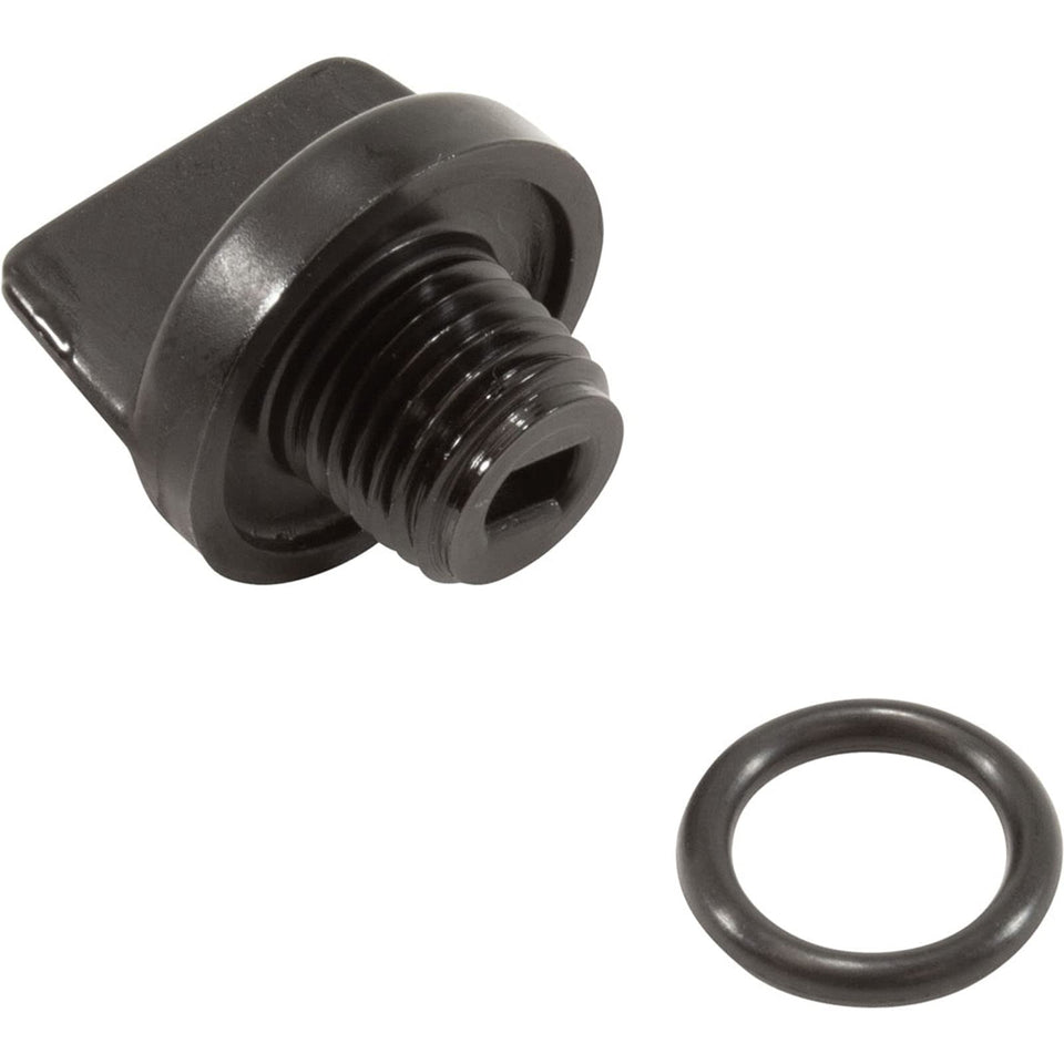 Pentair Sta-Rite drain plug with 1/4-inch MPT and o-ring for a reliable seal.
