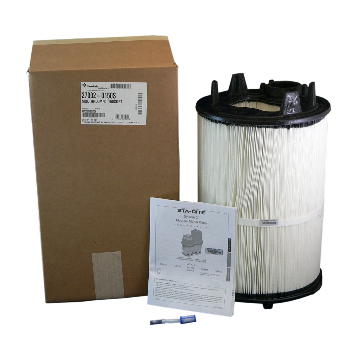 Pentair PLM150 filter module side view, durable replacement part for consistent pool filtration.