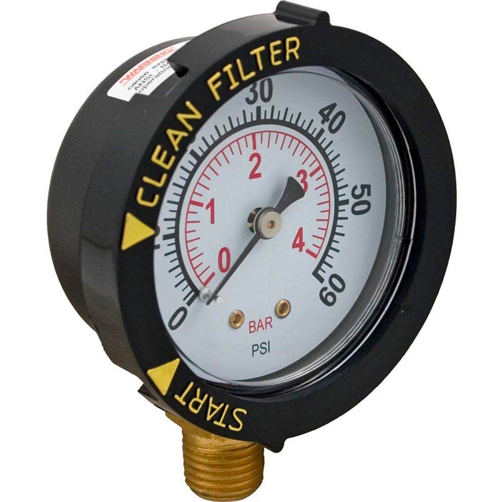 Pentair pressure gauge replacement for pool/spa valve enables precise pressure monitoring