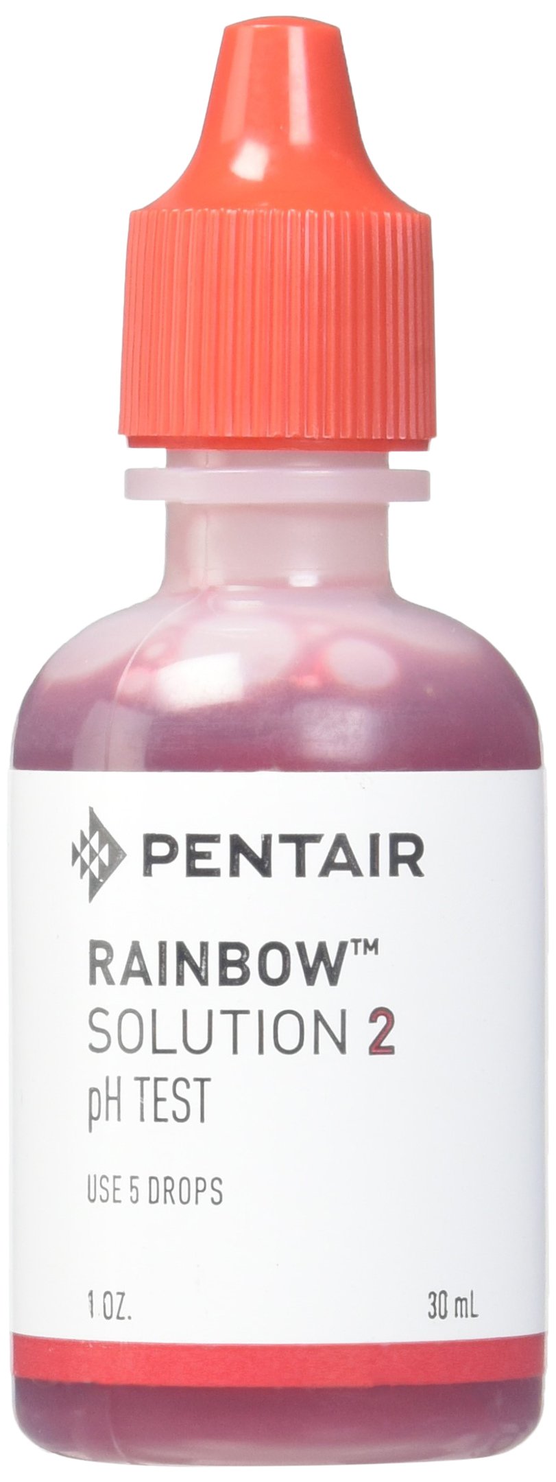 Pentair R161178 No.2 pH test solution bottle for precise water testing.