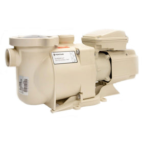 Pentair SuperFlo 1HP EC pump front view showing compact, energy-efficient design.