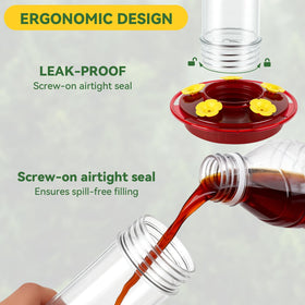PENXUA clear plastic bottle allows quick nectar checks and refills.