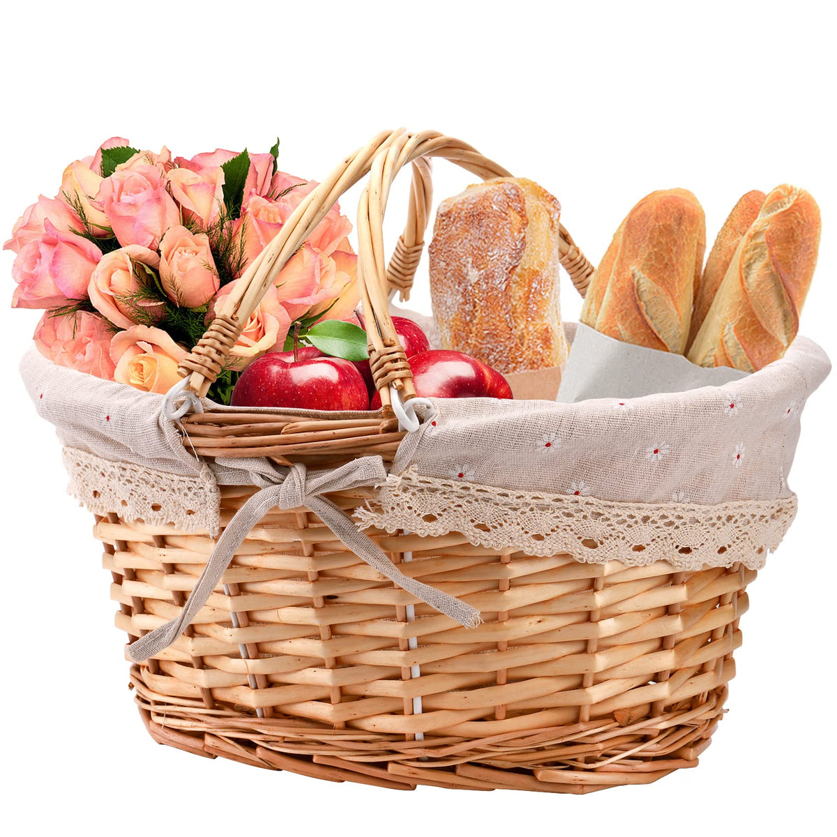 Peohud wicker basket in natural weave, built for everyday use.