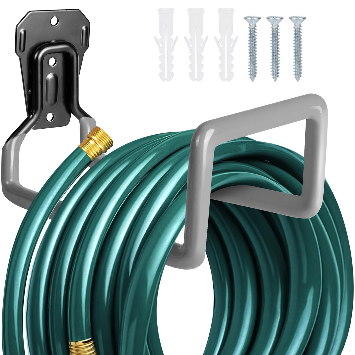 PeoMev garden hose holder wall mount for durable outdoor storage.