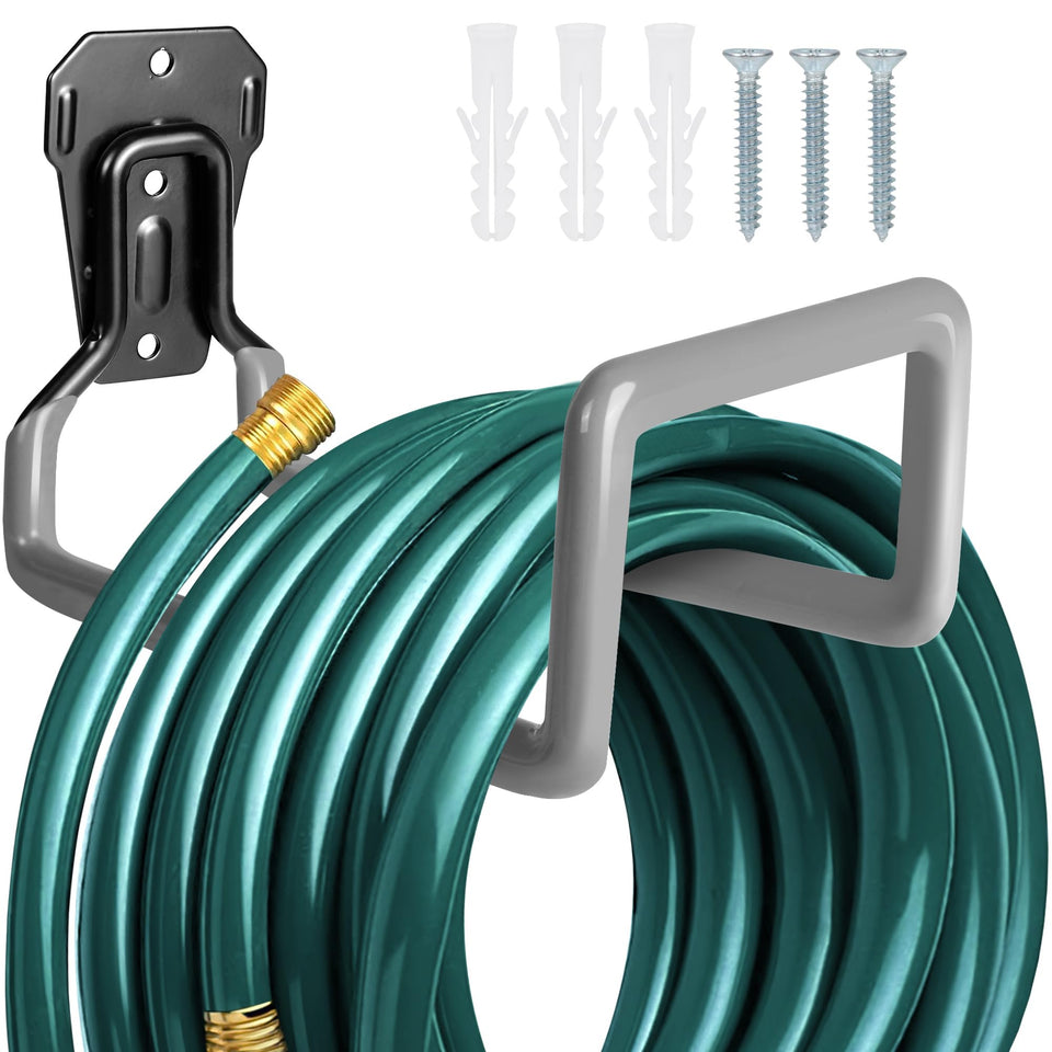PeoMev garden hose holder wall mount for durable outdoor storage.
