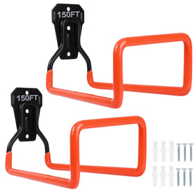 PeoMev hose organizer wall-mount metal close-up shows rugged durability.