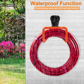 PeoMev outdoor hose holder side view for easy wall mounting.