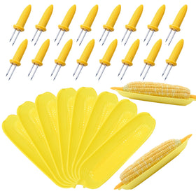 PEOUWNES corn dishes collection for organized outdoor dining and easy serving.