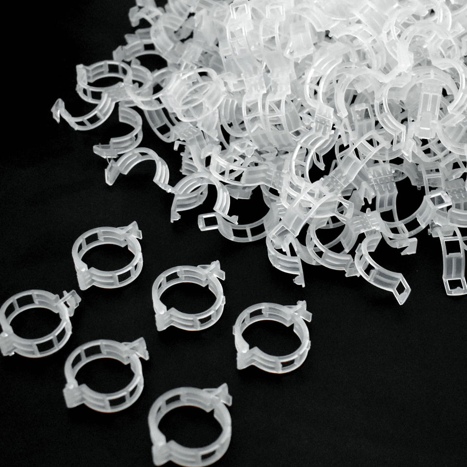 PEOUWNES 200-pcs plant clips pack for durable garden support.