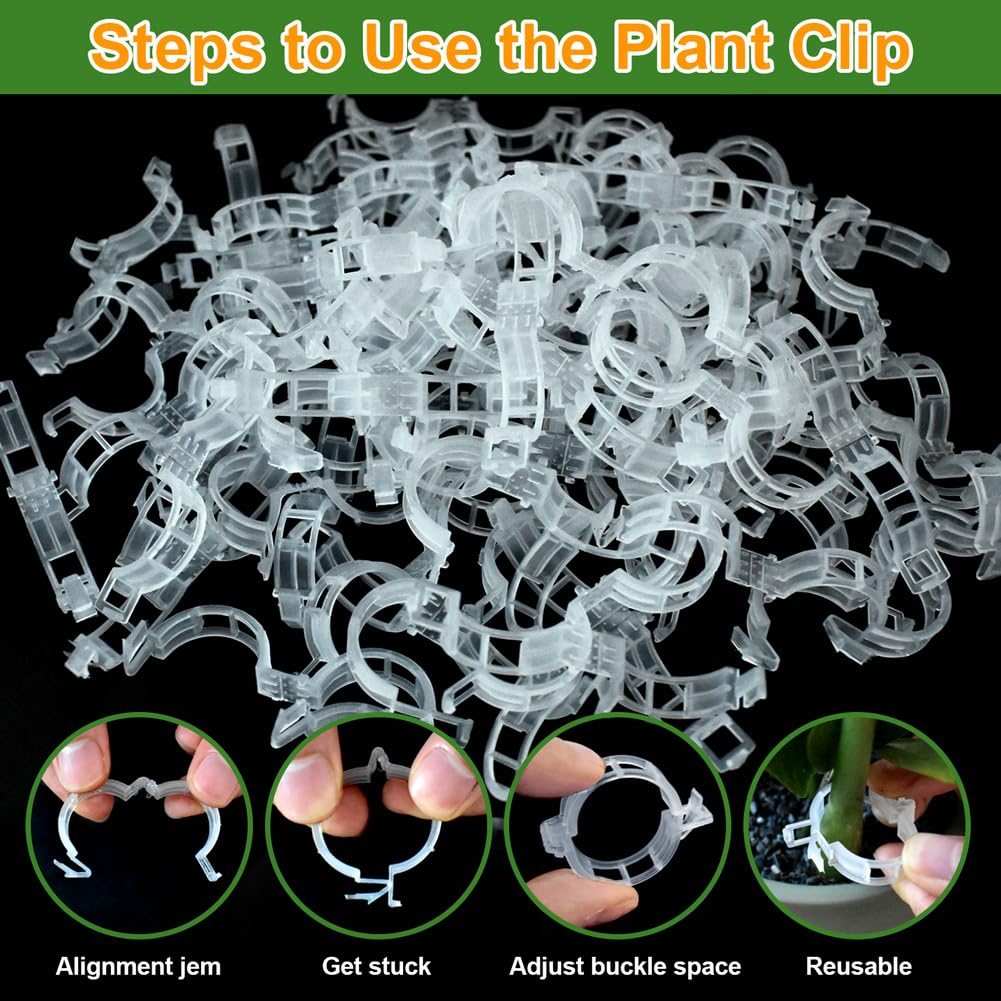 PEOUWNES weather-resistant plastic clips withstand outdoor conditions.