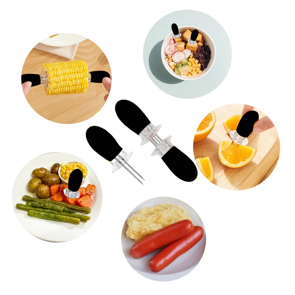 PEOUWNES corn holders safe-storage interlock protect fingers when not in use.