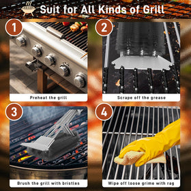 Pepeng versatile grill cleaner suitable for various grill types and setups.