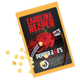 Pepper Joe's Carolina Reaper seeds pack ready for planting, ideal for hot sauces.