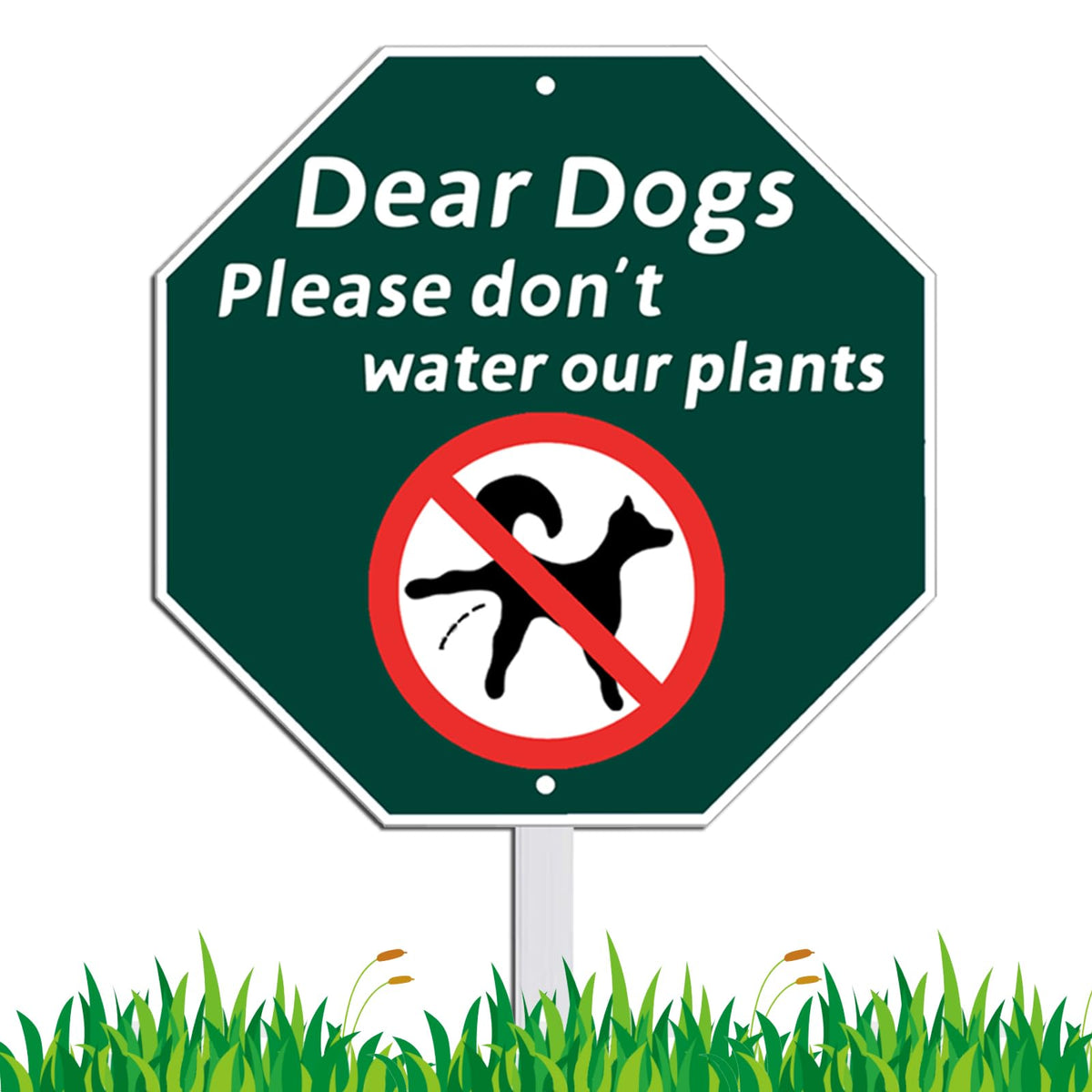 Peramarl Dear Dogs sign 10x10 aluminum for durable outdoor visibility.