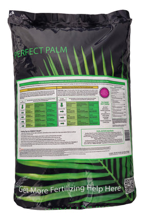 Perfect Palm dual-action fertilizer nutrients support palm growth.