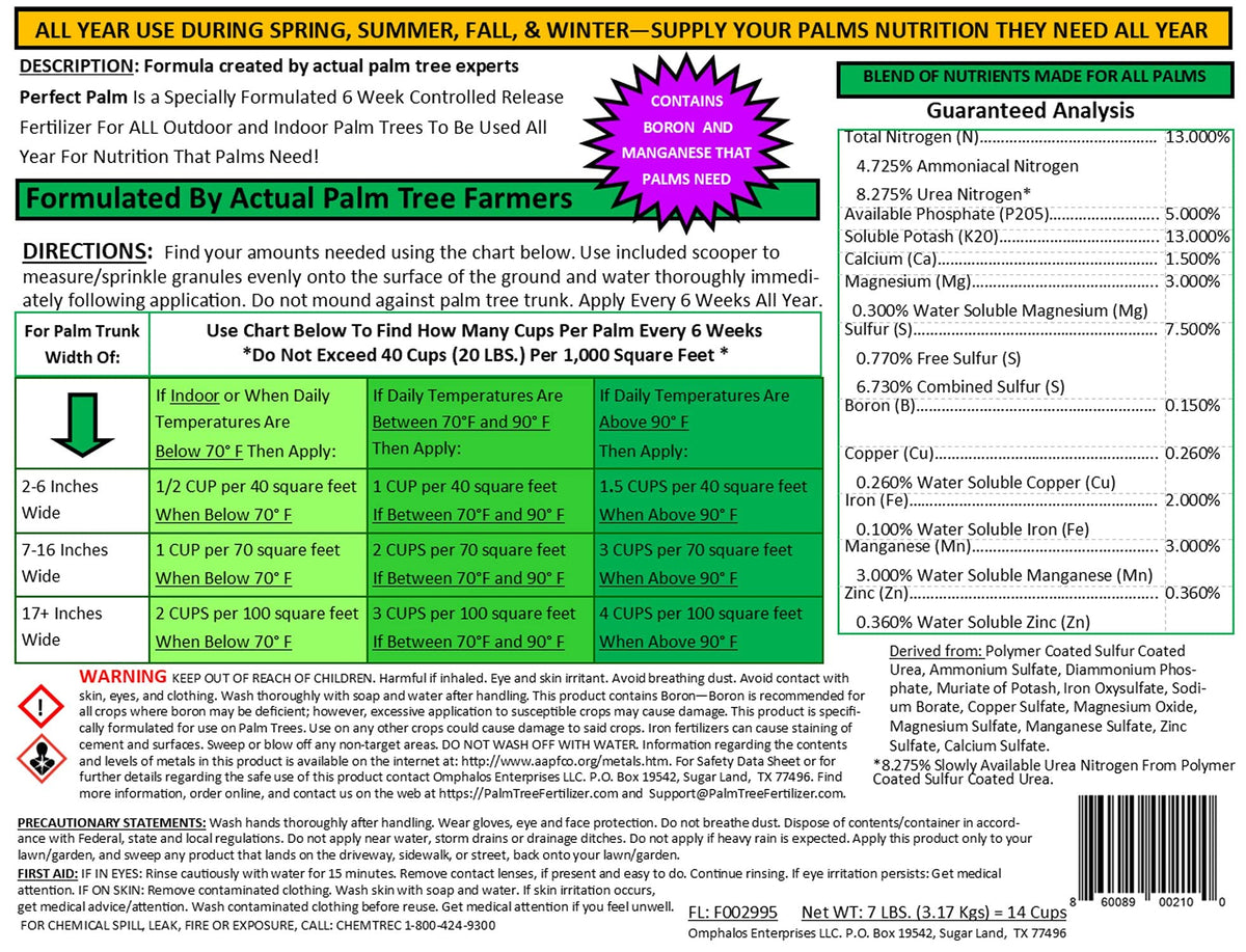 Perfect Palm includes free measuring scoop for precise feeding.