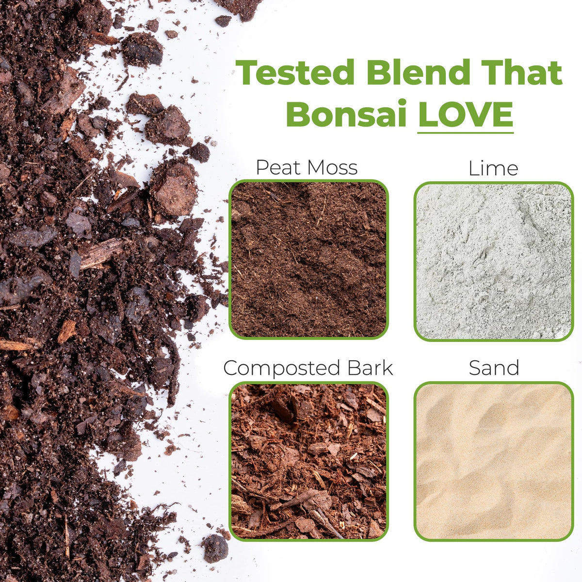 Perfect Plants Bonsai Soil water-control feature enabling balanced moisture for trees