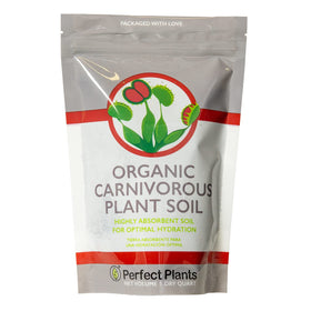 Perfect Plants organic premium carnivorous soil for Venus Flytraps with balanced moisture.