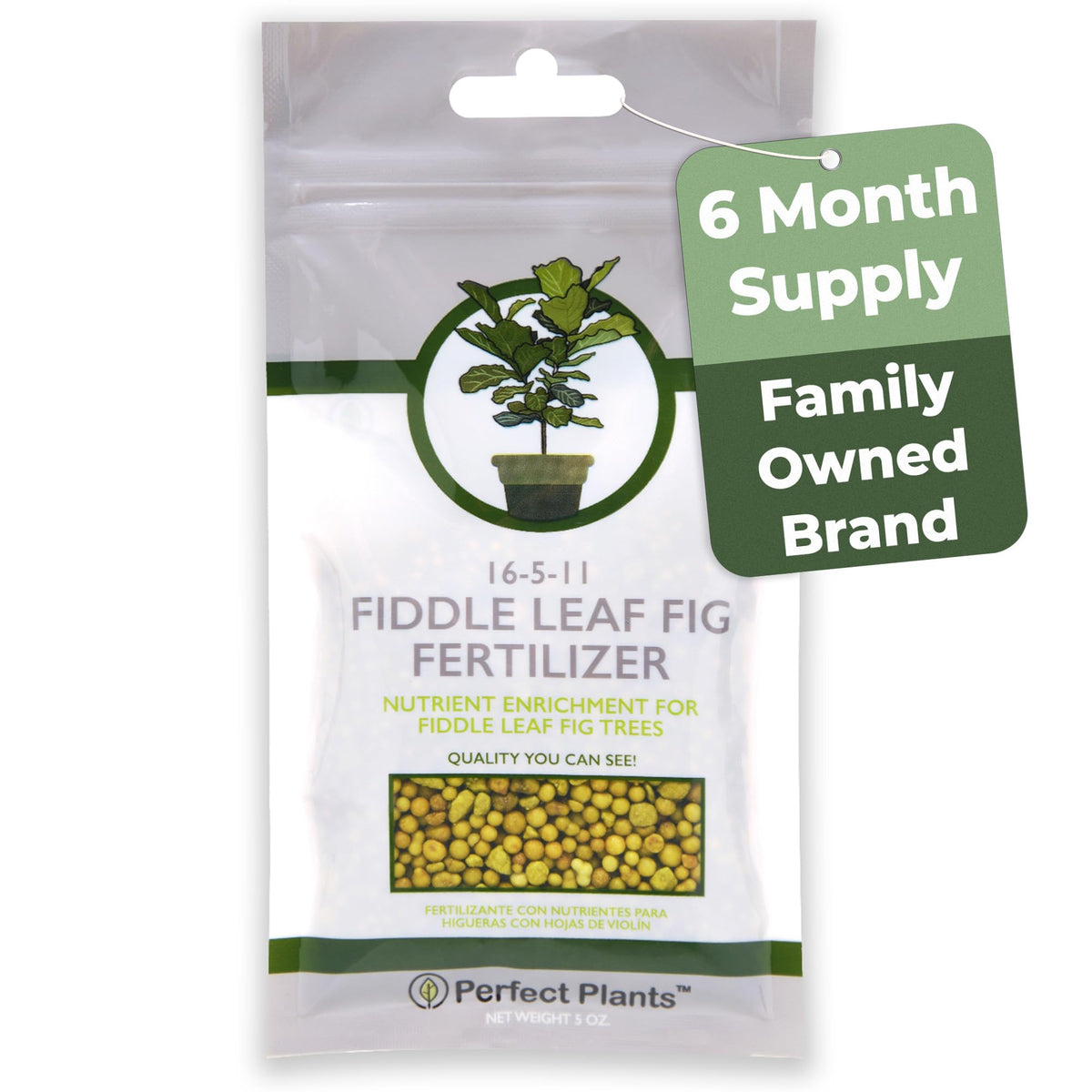 Perfect Plants Fiddle Leaf Fig slow-release pellets deliver steady nutrition for lush growth.
