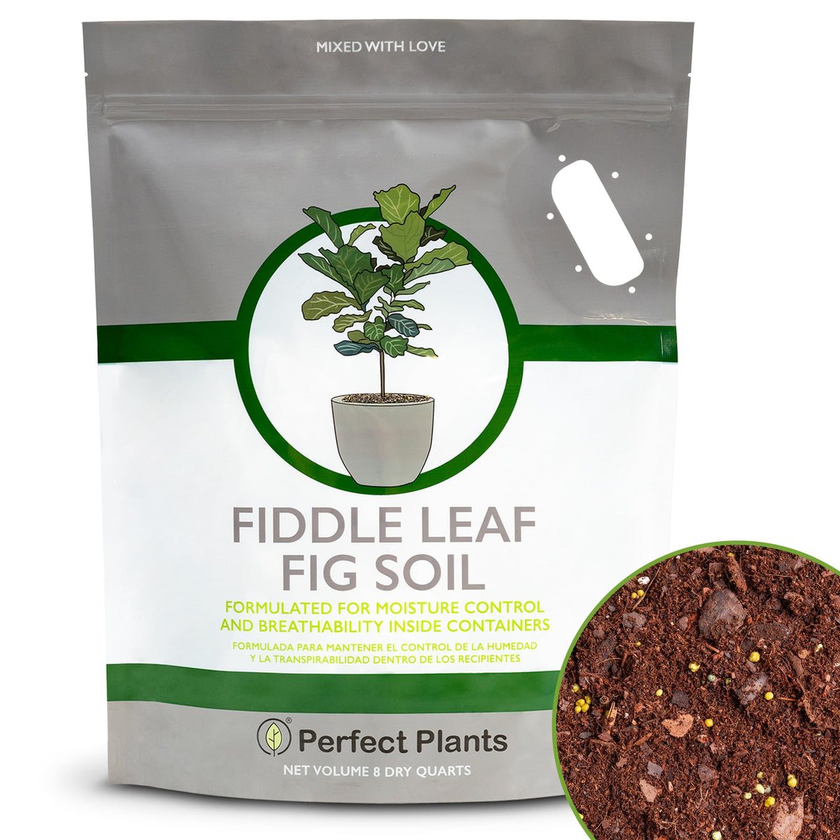 Perfect Plants Fiddle Leaf Fig Soil bag with premium blend for healthy indoor figs.