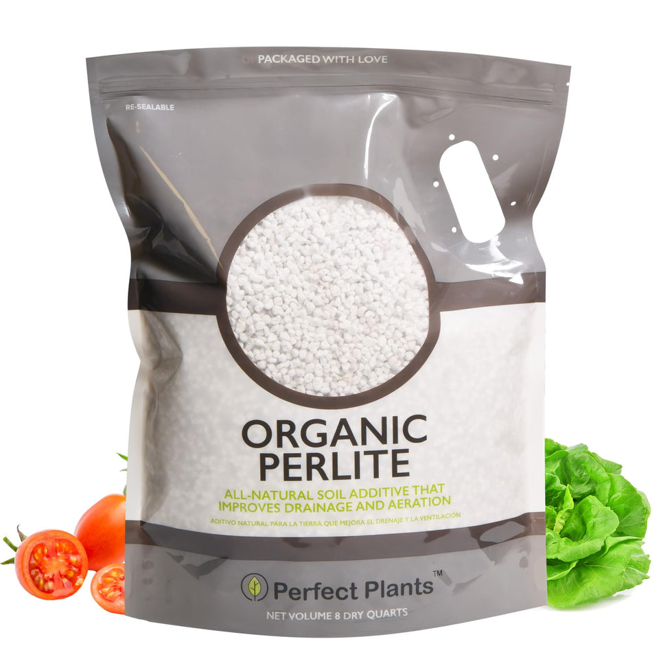 Perfect Plants Organic Perlite bag showing lightweight soil amendment for drainage.