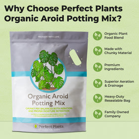 PERFECT PLANTS sustainably sourced ingredients for safe, greenhouse-ready mix.