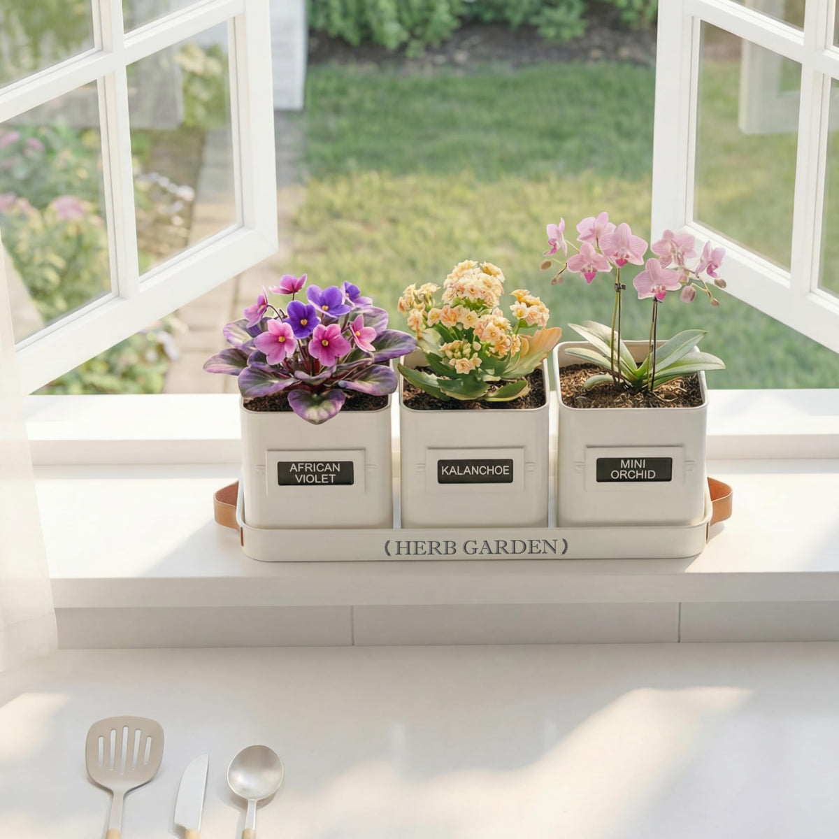 PERFNIQUE durable metal construction with glossy white finish for indoor or outdoor use