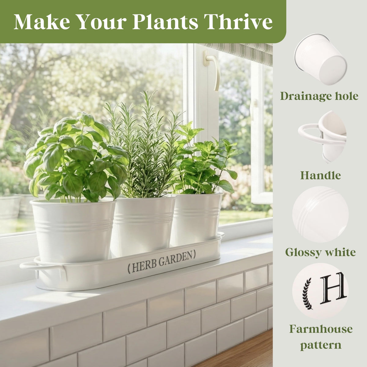 PERFNIQUE durable metal finish resists wear while adding rustic charm.