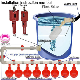 Perfsign bucket fitting connects the reservoir to the cups.