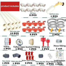 Perfsign PVC pipes offer durable, easy-to-connect plumbing for a DIY waterer kit.
