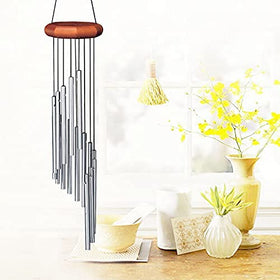 Perfsign wind chime tubes—silver finish that shines in sunlight
