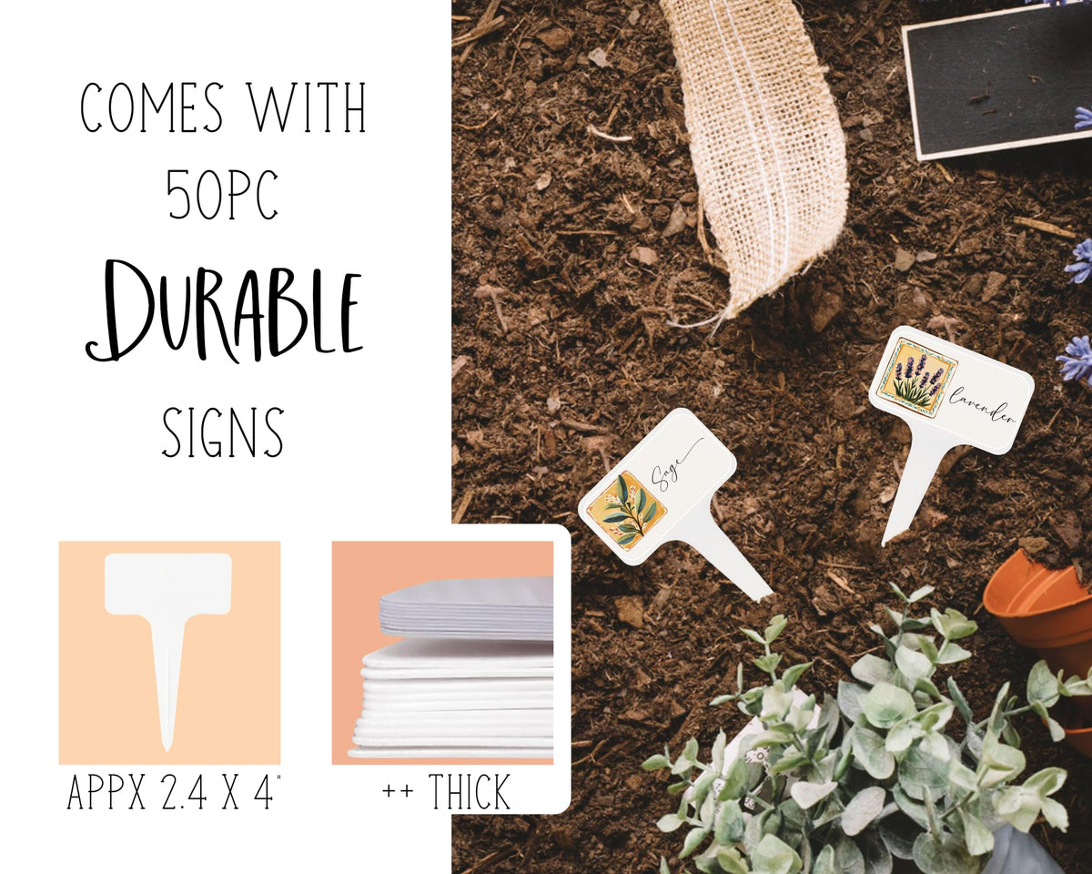 Peri Foi durable plastic labels stay straight and legible in garden