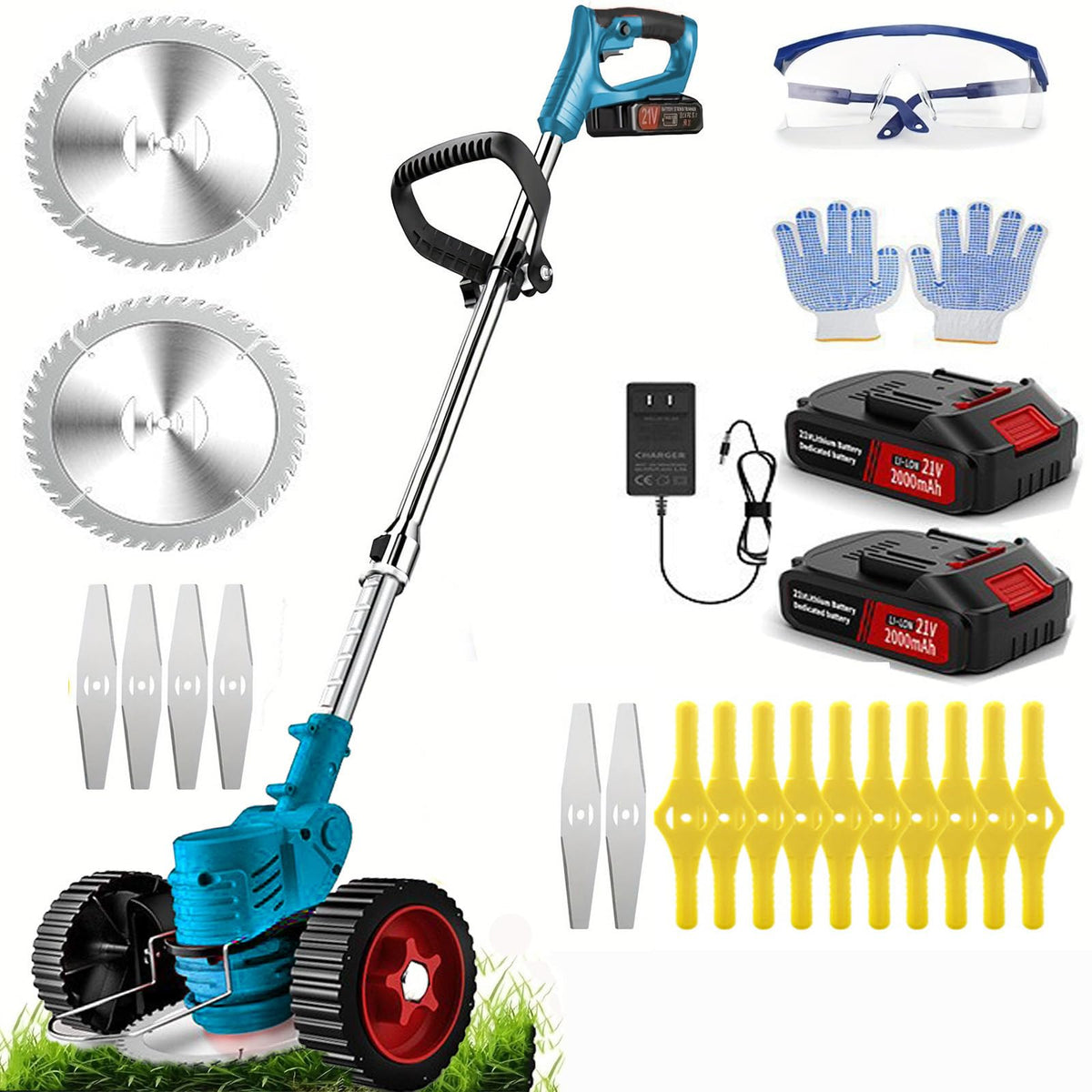 PERICGRIP cordless weed wacker 21V demonstrating easy, tangle-free yard work.