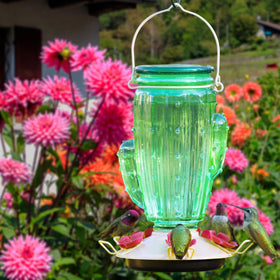 Perky-Pet Cactus gasket seal minimizes leaks during outdoor use.