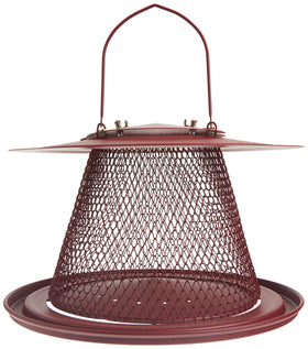 Perky-Pet circle seed tray aids both perching and clinging birds