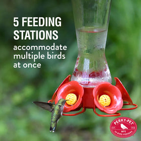 Perky-Pet Favored Pinch-Waist Hummingbird Feeder easy-clean design for quick maintenance
