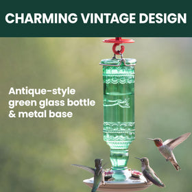 Perky-Pet hanging design keeps nectar accessible from trees, porches, and decks.