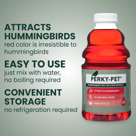 Perky-Pet red nectar close-up highlighting color attraction