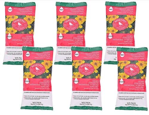 Perky-Pet Instant Nectar 6-pack demonstrates 48 oz yield for hummingbird feeders