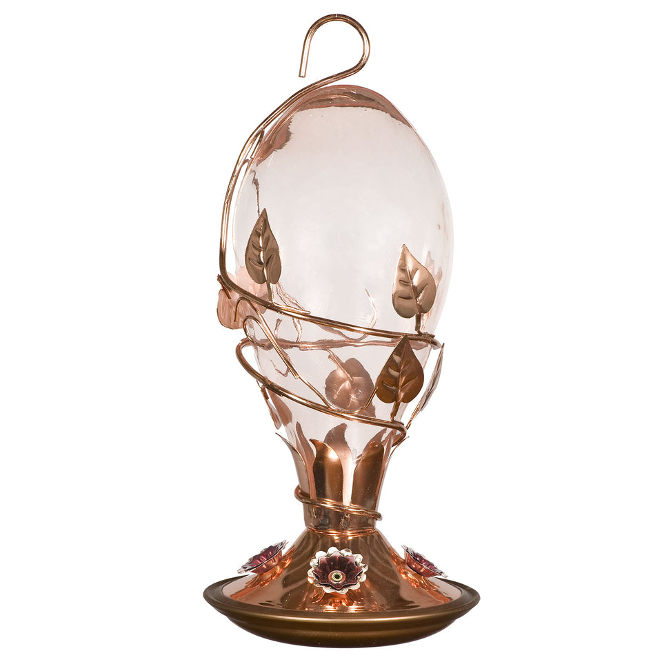 Perky-Pet Looking Glass Hummingbird Feeder with 32 oz nectar capacity for steady feeding