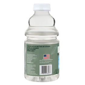 Perky-Pet 32 oz bottle close-up showing clear nectar.