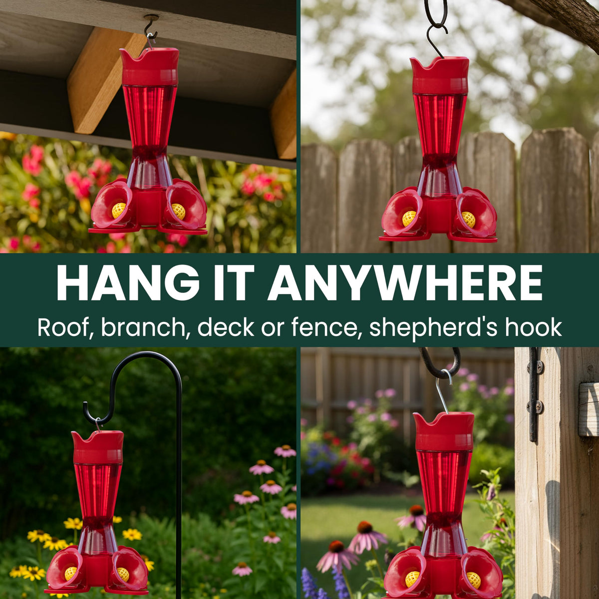 Translucent red bottle enhances visibility and attraction