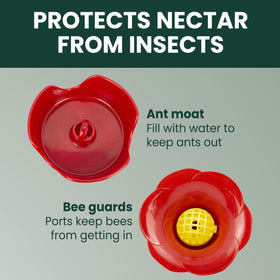 Built-in bee guard protects nectar from intruders
